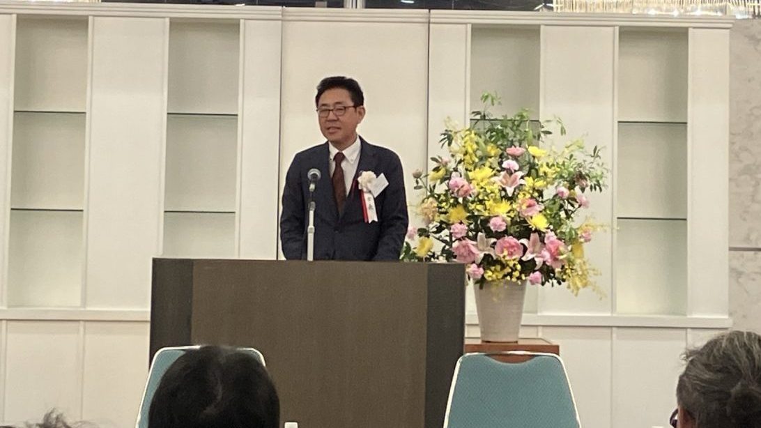 新会長挨拶（株式会社ニック 長友秀夫様）：エアロ会は専門的な知識や情報を共有できる貴重な場だと思います。会員の皆様と連携しながら、業界全体の価値向上に貢献できるよう取り組んでまいります。」